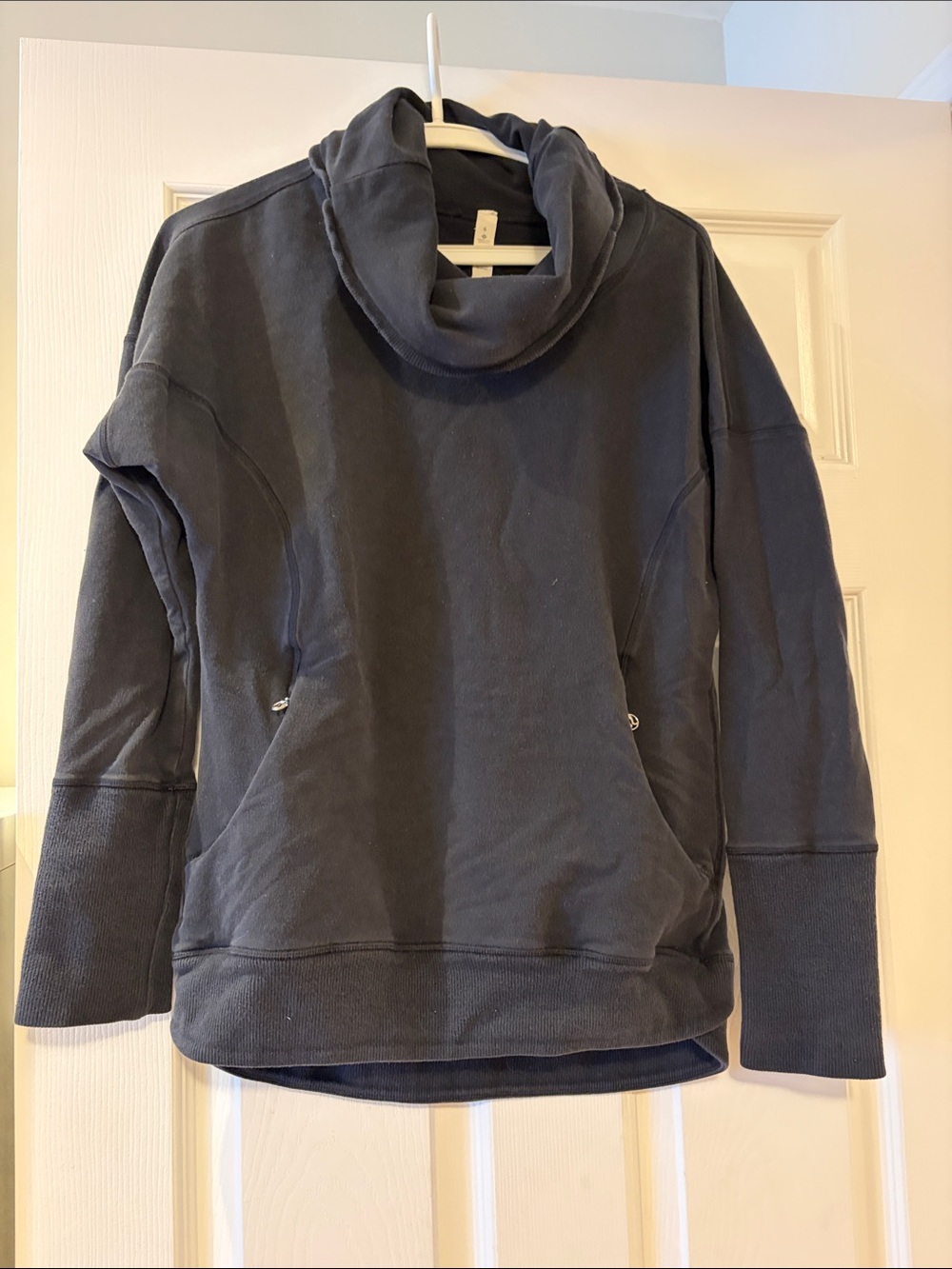 Lululemon Funnel Neck Pullover Hoodie - Washed Black